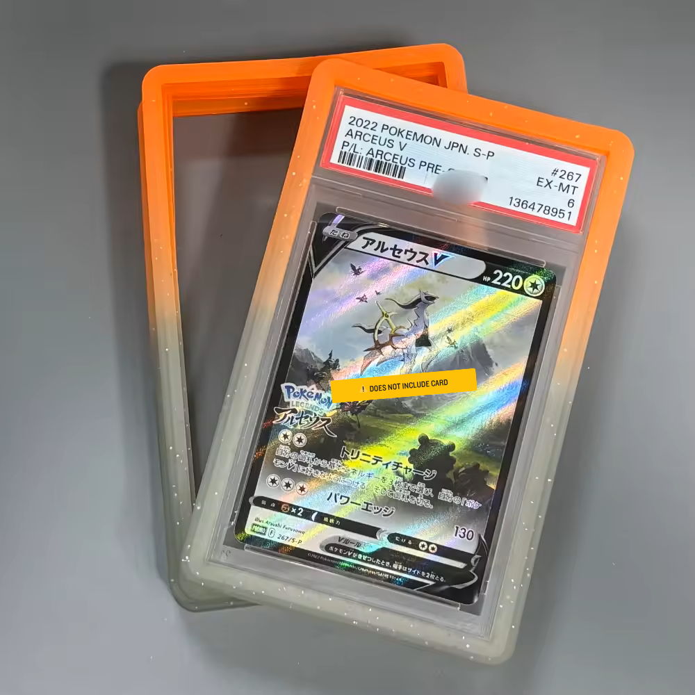 TPU Protector for PSA Slab - Light Gray & Orange